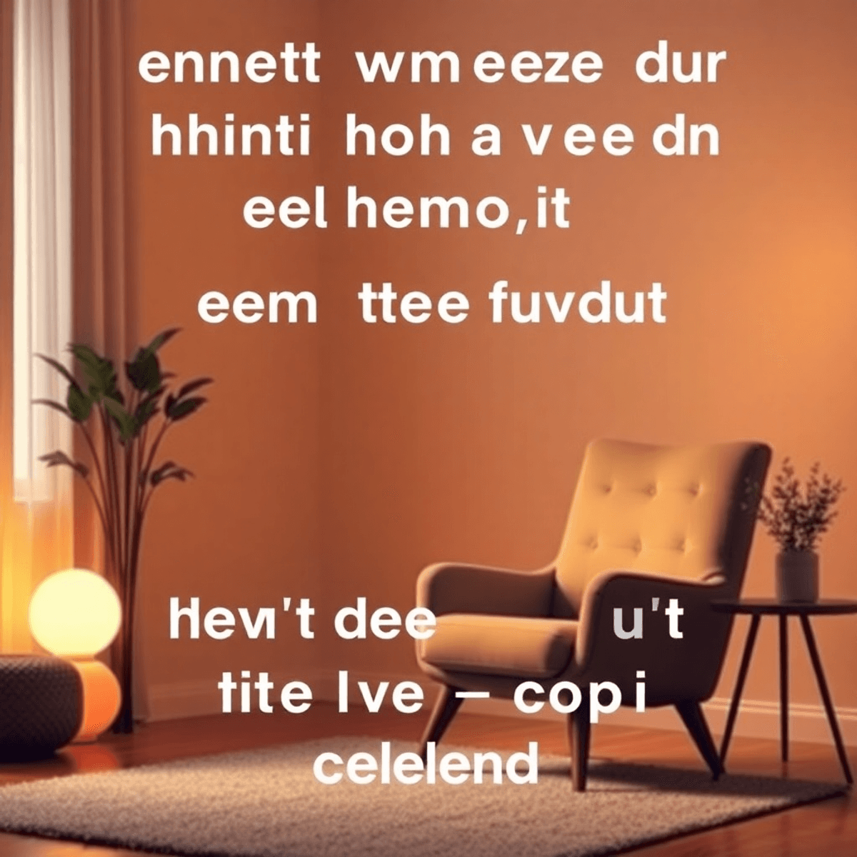 A cozy therapy room with a comfortable chair and soft lighting, creating a warm and calming atmosphere for mental health support.